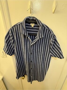 J.Crew Textured Camp-Collar Knit Shirt in Stripe